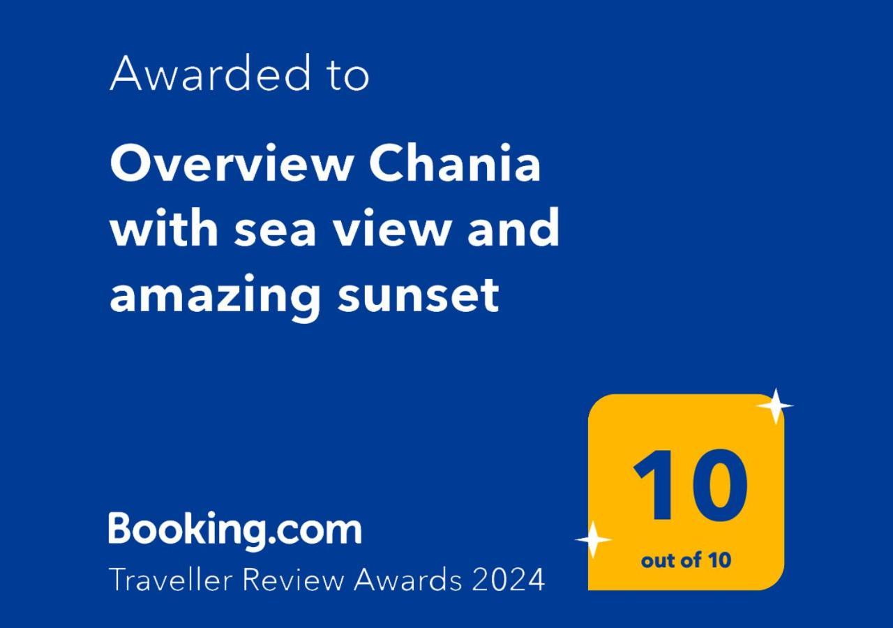 Overview Chania With Sea View And Amazing Sunset Exterior photo